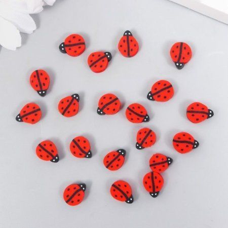 Бусины для творчества PVC "Божьи коровки" 20 шт 1 x 1 x 1 см SIM-7829733