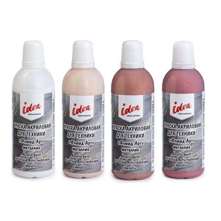 Краска акриловая VISTA-ARTISTA idea для техники "Флюид Арт" металлик 80 мл 1 шт PFA-02