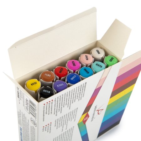 Набор маркеров на спиртовой основе VISTA-ARTISTA 05 - Манга (Яркие тона) 0.7-7 мм 12 цв BMAS-12-05