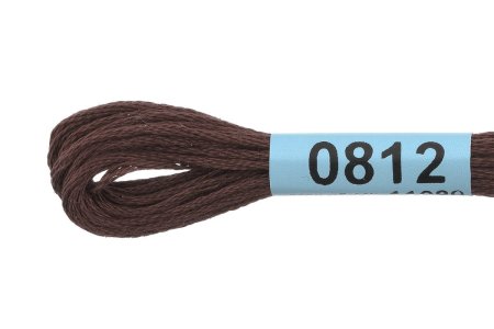 Нитки для вышивания GAMMA мулине (0207-0819) 8 м №0812 т.коричнев. MG-0812