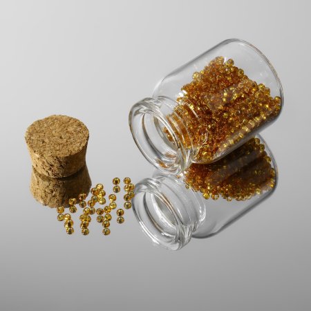 Баночки для хранения бисера 24 мл, d 3 x 4.5 см (в наборе 5 шт) стекло, пробка АУ SIM-4693510