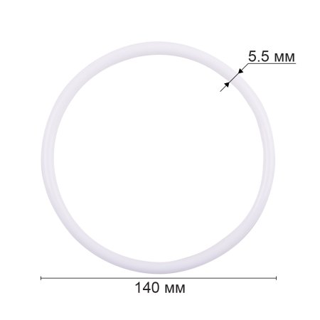 Кольцо для макраме GAMMA пластик d 140 мм белый без упаковки RKP-014