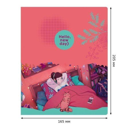 Тетрадь 40л. A5 клетка BG "Hello, new day" RE-Т5ск40 11056