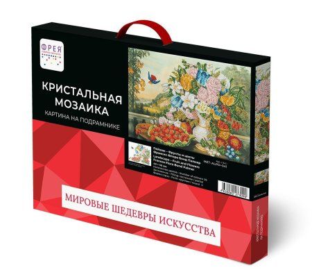 Кристальная (алмазная) мозаика ФРЕЯ на подрамнике "Пейзаж - Фрукты и Цветы, Фрэнсис Флора Бонд Палмер" 40 х 30 см MET-ALPD-041