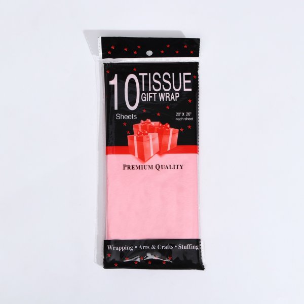 Бумага упаковочная тишью 50 х 66 см, 10 шт цвет розовый SIM-2932073