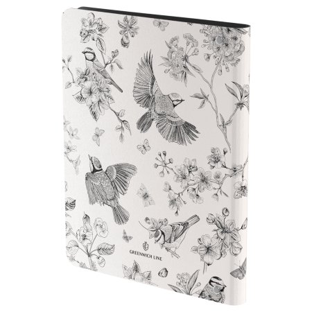 Тетрадь на кольцах 80л. A5 ЛАЙТ, кожзам, Greenwich Line "Spring song" тон. блок RE-Nr4A5_56548