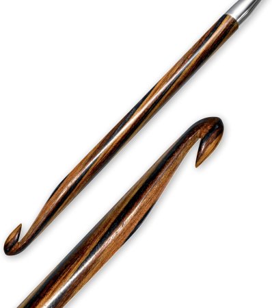 Крючок для тунисского вязания PRYM Natural береза d 5.0 мм съемный в пакете 223704