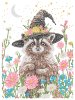 Кристальная (алмазная) мозаика ФРЕЯ на подрамнике "Енот в цветах" 30 х 40 см ALPD-316