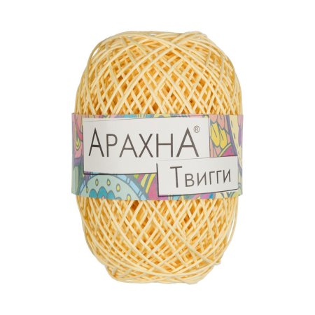 Пряжа ARACHNA Twiggy 100% целлюлоза 1 x 50 г 80 м №05 св.желтый ARA-TWIG-05