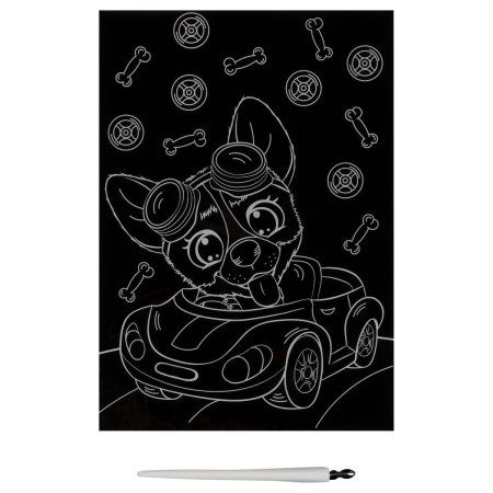 Гравюра с мультицветной основой ТРИ СОВЫ А5 "Гонщик" RE-GA5_49954