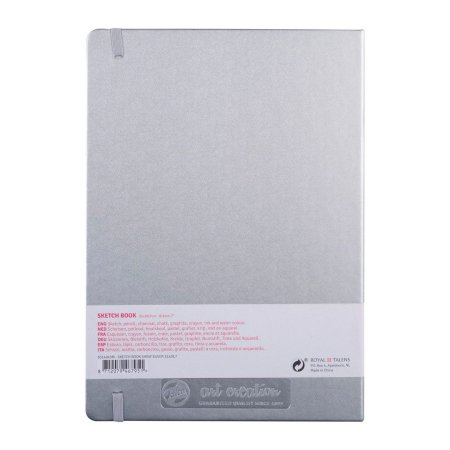 Блокнот для зарисовок ART CREATION 140 г/м2 21 x 29.7 см 80 л, твердая обложка, серебро(металлик) MP9314043M