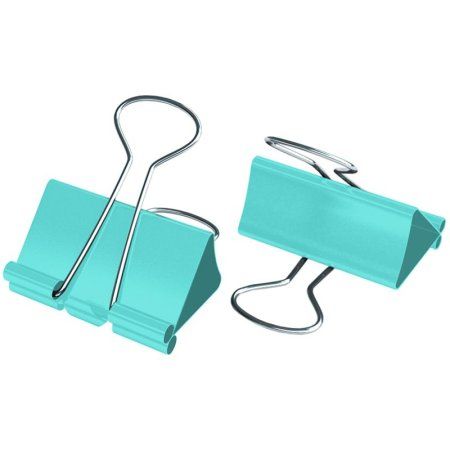 Зажимы для бумаг 19 мм Berlingo 10 шт цветные, ПВХ упак., европодвес, голубые RE-BC1019d