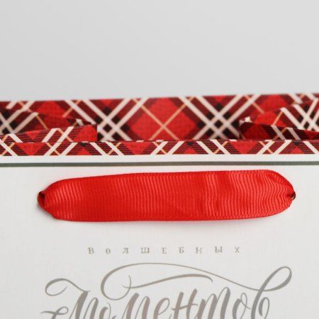 Пакет подарочный крафтовый под бутылку "Волшебных моментов" 13 x 35 x 10 см SIM-4275604