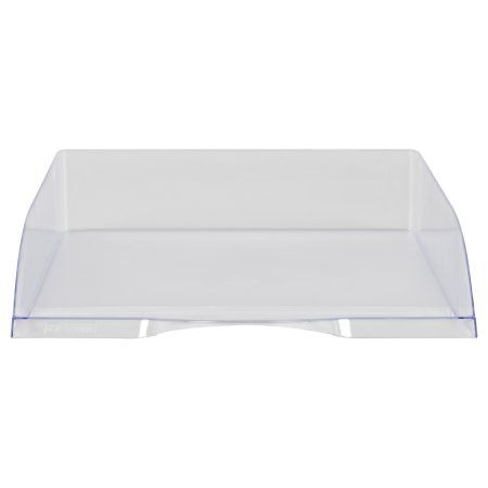Лоток для бумаг горизонтальный СТАММ "Дельта" прозрачный RE-ЛТГ-30463