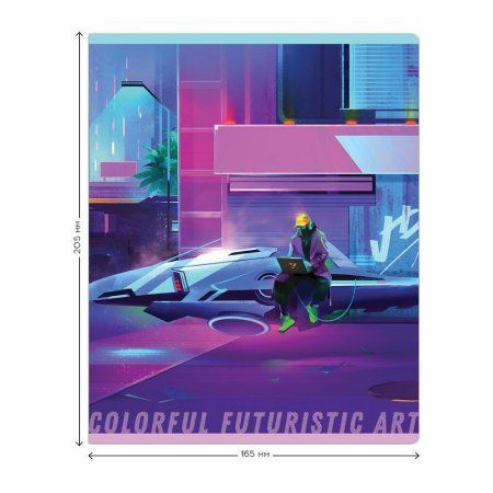 Тетрадь 48л. A5 клетка Greenwich Line "Colorful futuristic art" глянцевая ламинация, 70 г/м2 RE-N5c48-41076 Тетрадь 48л. A5 клетка Greenwich Line "Colorful futuristic art" глянцевая ламинация, 70 г/м2 RE-N5c48-41076