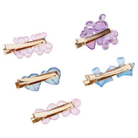 Заколки для волос MESHU прищепка, перламутр, ассорти, 2 шт, европодвес RE-MS_60621