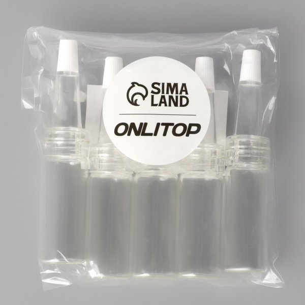 Бутылочка д/хранения с дозатором 5 мл 7,6x1,5x1,5 см стекло набор 5 шт SIM-10689336