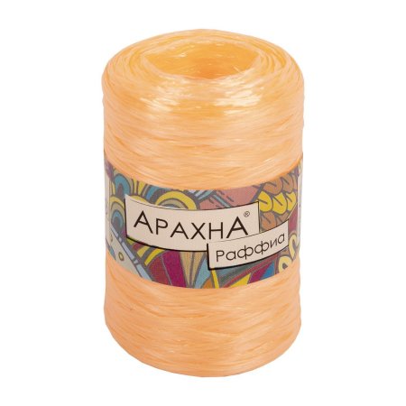 Пряжа ARACHNA Raffia 100% полипропилен 1 x 50 г 200 ± 12 м №14 персиковый ARA-RAF-14