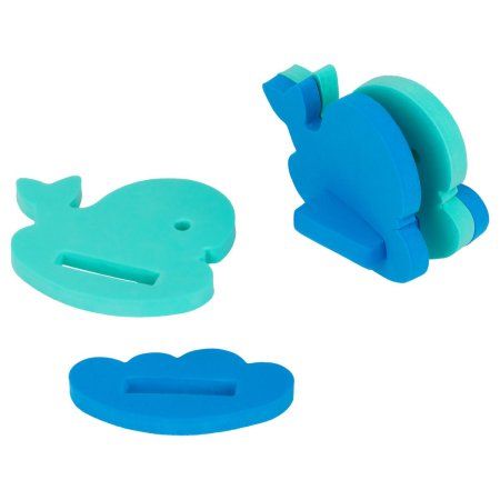 Игрушка-конструктор для купания ТРИ СОВЫ "Краб и кит" EVA, 6 элементов, 2 игрушки RE-КК002