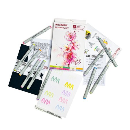 Набор маркеров SKETCHMARKER Botanical 10 шт + коробка MPSM-10BOTN