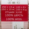 Пряжа Пехорская ПТ "Деревенская" 100% шерсть 1 х 100 г 250 ± 15 м №181 жемчуг