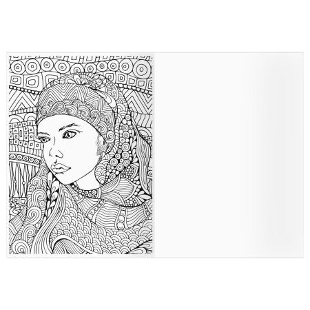 Раскраска А4 ТРИ СОВЫ "Антистресс. Девушка-загадка" 16 стр. RE-PА4_58084
