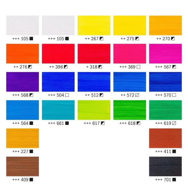 Набор акриловых красок ART CREATION 24 цв x 12 мл RT9021824M