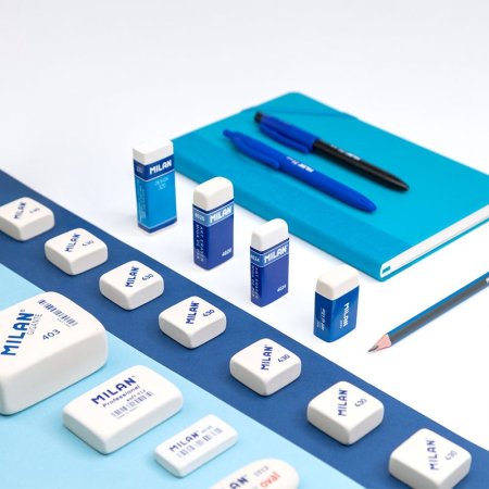 Ластик прямоугольный MILAN "4024" 50 x 23 x 9 мм, синт., мягкий, с картонной манжетой ML-CNM4024