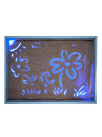 Стол детский для рисования песком с usb, цветная подсветка, пульт 48*31 см KOR-02496