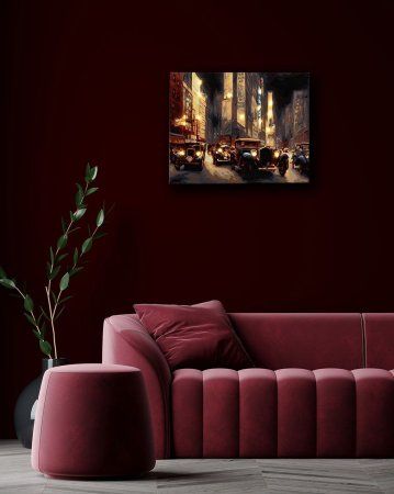 Набор для раскрашивания по номерам (со светодиодами) ФРЕЯ 50 х 40 см "Ночной Чикаго" PNB/PLDD-247