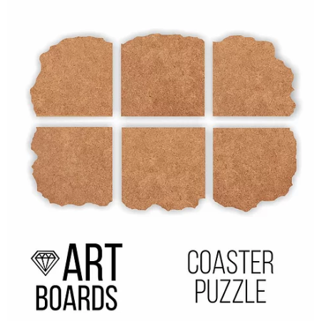 Заготовка ART Board Creative "Coaster Puzzle" Подставки паззл №1 EPX-ART-BOA-17