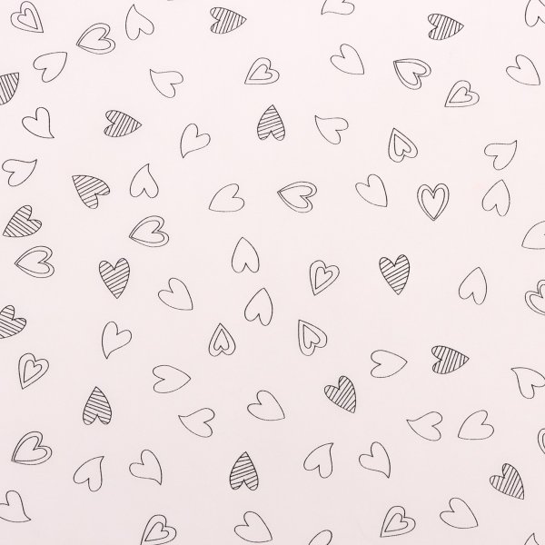 Бумага упаковочная тишью 50 х 70 см 10 шт "Сердечки" SIM-9942650