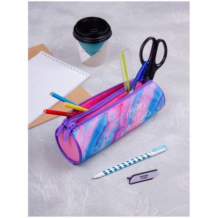 Пенал-тубус 2 отделения Berlingo "Marble" 210 x 70 мм, полиэстер RE-PM09029