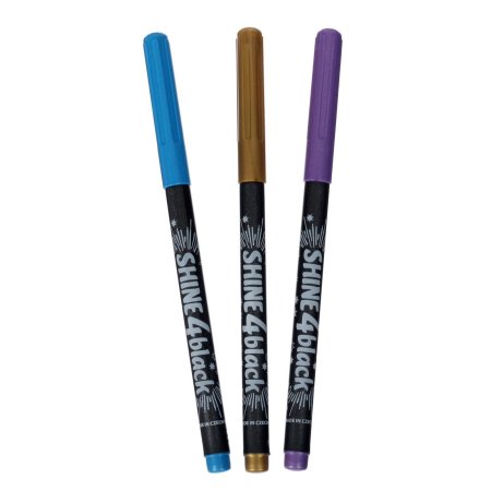 Набор маркеров для декорирования Centropen "Shine4black" 6 цв 2.5 мм металлик, пулевидные, карт.уп., европ. RE-625900601