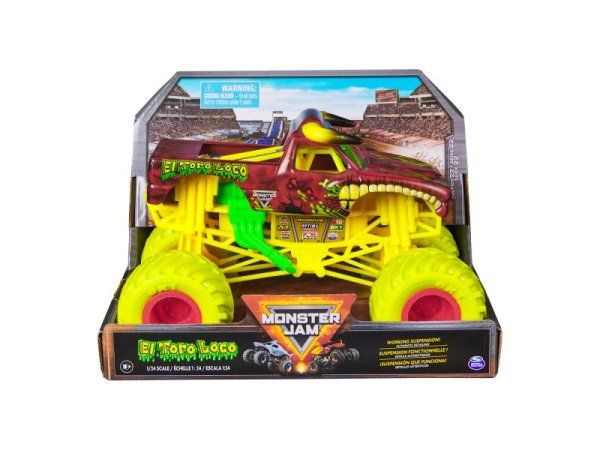 Монстер Джем. Машинка 1:24 1 шт, в ассортименте 4 вида, в откр.упаковке. Monster Jam ROS-43705