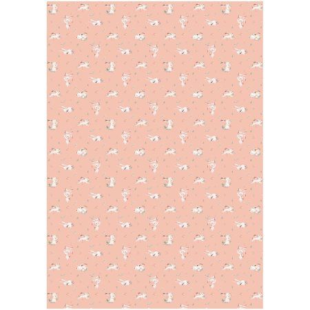 Упаковочная бумага глянцевая MESHU "Милые зверята" 1л. 70 x 100 см 80 г/м2, ассорти RE-MS_53485