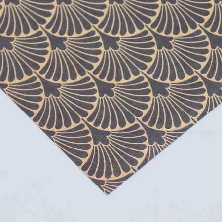 Бумага для скрапбукинга двусторонняя 10 л 15,5 х 17 см 180 г/м2 "Веера и разнотравье золото" SIM-7986356