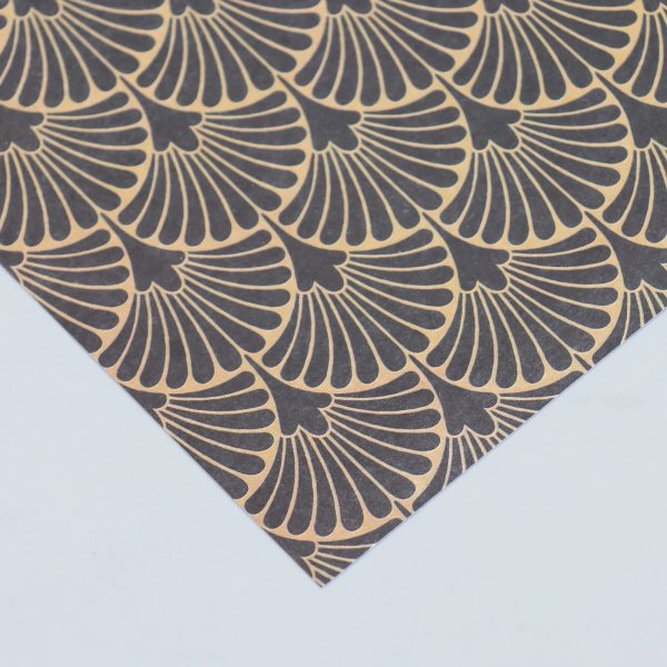 Бумага для скрапбукинга двусторонняя 10 л 15,5 х 17 см 180 г/м2 "Веера и разнотравье золото" SIM-7986356