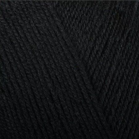 Пряжа Пехорская ПТ "Кроссбред Бразилии" 50% мериносовая шерсть, 50% акрил 1 х 100 г 500 ± 29 м №002 черный PEH-KRO-002