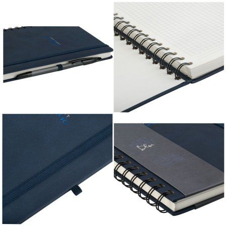 Записная книжка А5 96л. Greenwich Line "Just start. Blue" кожзам, на гребне, твердая обложка, тиснение фольгой, с петлей для ручки RE-NA5с_51432