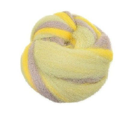 Шерсть для валяния GAMMA 100% полутонкая шерсть 50 г суровый/желтый/коричневый MY-050-6110