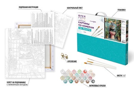 Набор для раскрашивания по номерам (холст на подрамнике) ФРЕЯ 50 х 40 см "Личное пространство" PNB/PL-344
