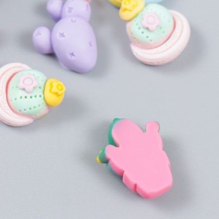 Декор для творчества пластик "Кактус в горшке" МИКС 2 x 1 см SIM-7985145