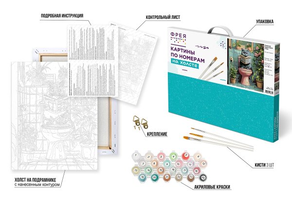 Набор для раскрашивания по номерам (холст на подрамнике) ФРЕЯ 50 х 40 см "Личное пространство" PNB/PL-344