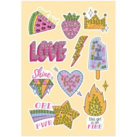 Алмазная мозаика, наклейки ТРИ СОВЫ "Яркий стиль" пакет с европодвесом RE-АМН_48220