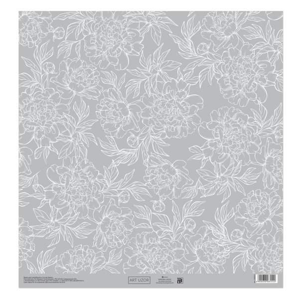 Бумага для скрапбукинга двусторонняя 10 л 30.5 x 32 см 190 г/м2 "Цветочные кружева" SIM-3608554