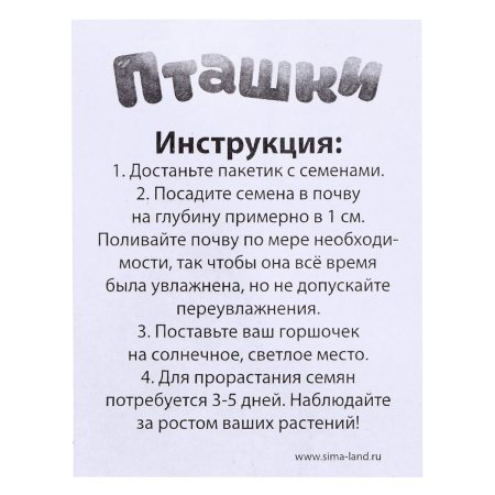 Набор для опытов ЭВРИКИ "Пташки, выращиваем травку" фиолетовая SL-04639 SIM-5155390