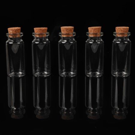 Баночки для хранения бисера d 2.2 x 5 см (в наборе 5 шт) стекло, пробка АУ SIM-7640931