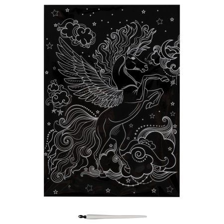 Гравюра с голографическим эффектом ТРИ СОВЫ А4 "Волшебный единорог" RE-GA4_49927