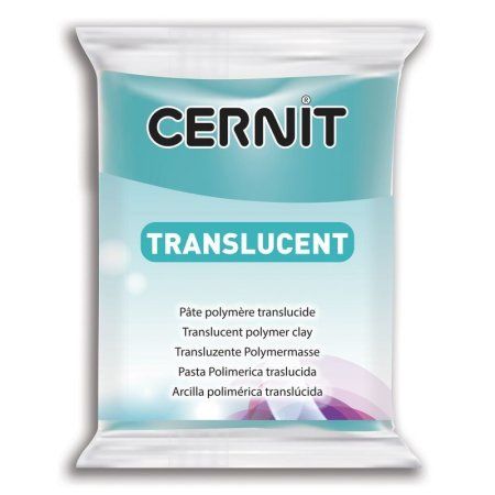 Пластика полимерная запекаемая CERNIT Translucent прозрачная 56 г (280 ярко-бирюзовый) RH-CE0920056280